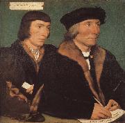 Hans Holbein Thomas and his son s portrait of John oil on canvas